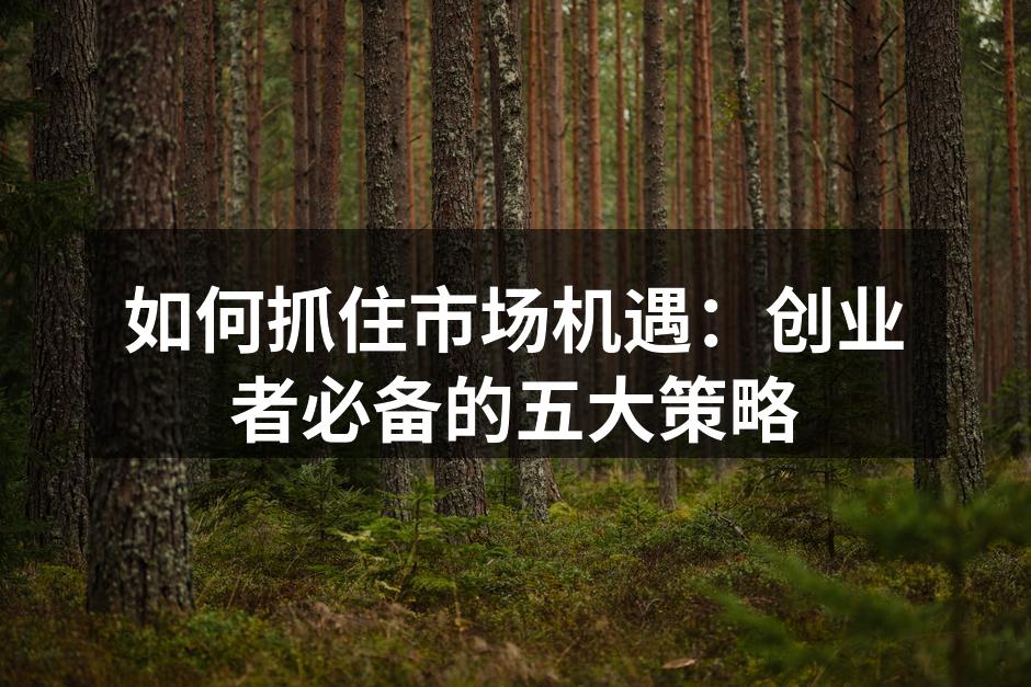 如何抓住市场机遇：创业者必备的五大策略